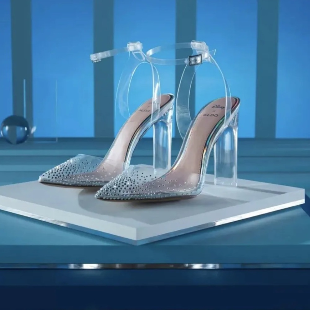 NYE Disney Cinderella x Aldo Rhinestone “Glass Slipper” Heels Limited Addition - Picture 12 of 12